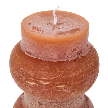 Creative Co-Op Unscented Totem Pillar, Spice Candles, 3" L x 3" W x 9" H, Orange (Pack of 2)