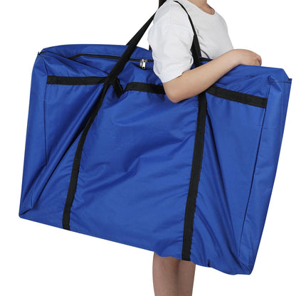 Paterr Trifold Poster Board with Storage Bag, Hook and Loop Fabric, Foldable 3 Panel Presentation Board for Science Fair and Exhibitions(Blue,72 x 36 Inch)