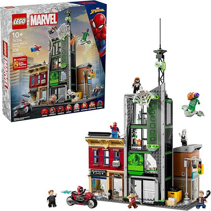 LEGO Marvel Spider-Man vs. Oscorp Building Toy - Pretend Play Set W/8 Toy Minifigures for Boys &amp Girls Ages 10+ - Super Hero Building Blocks for Preteens Idea for Birthdays - 76324