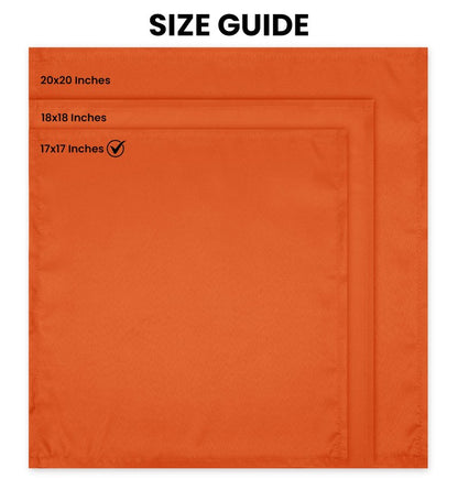 Utopia Home [288 Pack, Orange] Cloth Napkins 20x20 Inches, 100% Polyester Hemmed Edges, Washable and Reusable Ideal for Parties, Weddings and Dinners