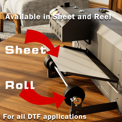 Lancelot Auto-Maintenance M1630 Pro DTF Bundle with Roll Feeder,White Ink Circulation for DIY T Shirt Printing,Doubled Speed Over L1800,L805 DTF Printer Machine(Printer+Oven+Laptop+Consumables)