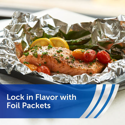 Reynolds Wrap Non Stick Aluminum Foil, Nonstick Aluminum Foil Roll, Prevents Food Sticking and Messy Cleanup, Great for Covering Casseroles and leftovers, 43.33 Yards x 12 Inches, 130 Sq.Ft.