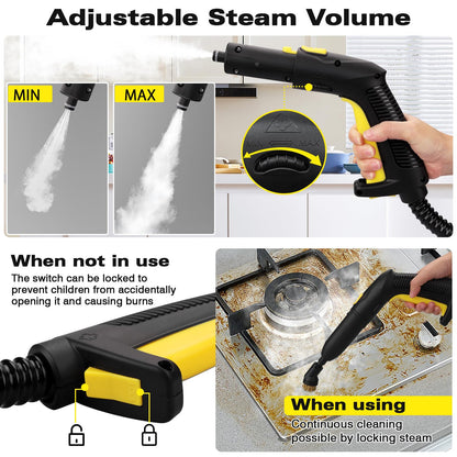 TVD Heavy Duty Steam Cleaner For Home, Steamer For Cleaning with 26 Accessories, Steam Mop With 5M Extra-Long Power Cord For Hardwood Floor,Canister,Grout,Tiles,Upholstery