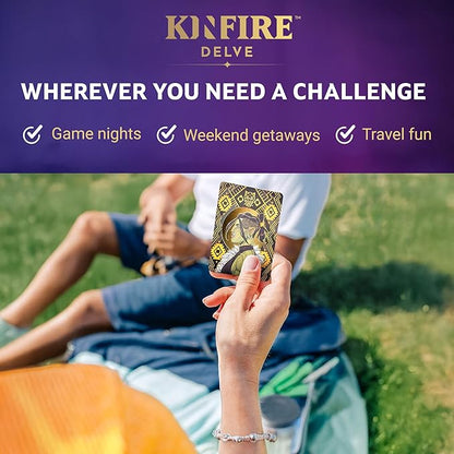 Kinfire Delve: Scorn’s Stockade – Solo or 2-Player Tactical Card and Dice Game Battle Illusions 60+ Min Gameplay – Replayable Adventure – Ages 14+ (Part of the Kinfire Universe: 5 Standalone Games)