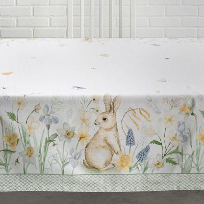 Maison d' Hermine Table Cloth Square Table 100% Cotton 60 x 60 Inches Tablecloth Reusable Decorative for Dining Kitchen Room Farmhouse Home Gifts for Mothers Day Spring Summer - Easter Dew