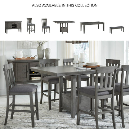 Signature Design by Ashley Hallanden Dining Room Server with Wine Rack, 2 Cabinets with Removable/Adjustable Center Shelf, Drawer, Wood with Acacia Veneer, 38.25" High, Weathered Gray