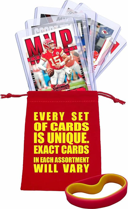 Patrick Mahomes (5) Assorted Football Cards Gift Pack - Kansas City Chiefs Trading Card