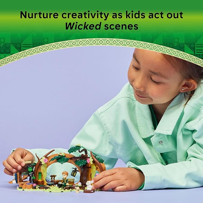 LEGO Wicked Elphaba’s Retreat Building Toy - Elphaba &amp Fiyero Toy Figures and Playset with Forest Friends - Pretend Play Building Blocks for Kids Ages 7+ - Wicked Gift for Girls &amp Boys - 7568