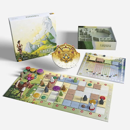 Sit Down! Tiwanaku - Sit Down! Strategy Board Game Deduction Exploration Optimization Pachamama Mother Earth Wheel Play Solo Mode Or with Up to 4 Players 30-60 Minute Play Time for Ages 14+