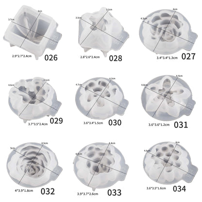 Resin Casting Mold Resin Making Molds Silicone Mold for Candle Home Decorate Mold 3D Animal Mold Candle Making Mold (succulents-34-pack)