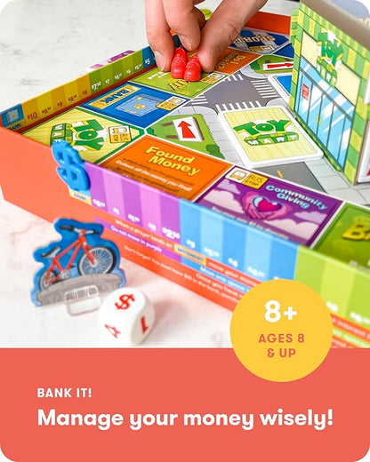 SimplyFun BankIt! - Money Game for Kids - Learn to Save Spend Donate Earn Bank Interest and More - Game for Kids Ages 8 and Up 1 to 4 Players