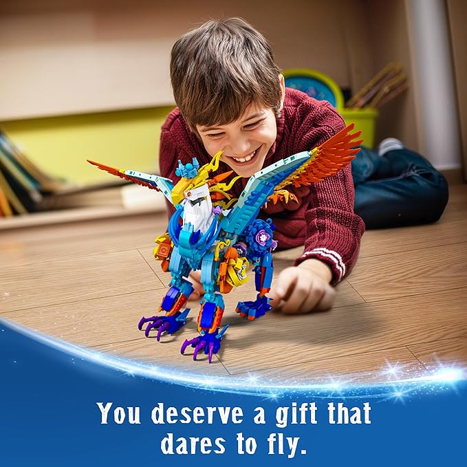 Sillbird Magical Creatures Building Set for Kids Age 10+ and Adults Buildable Flower Animal Toy for Home Decor Birthday Gift Idea for Boys Girls Teens and Adults (1212 Pieces)