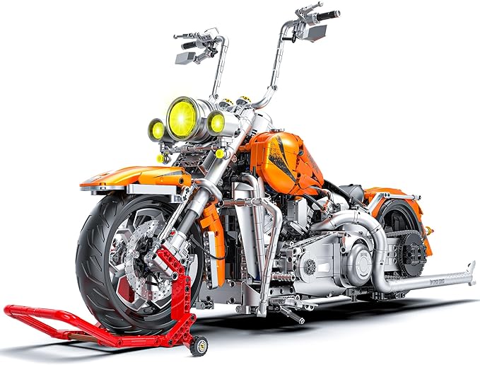 JTBBOY 1:5 Scale Motercycle Big Building Set 21 in Length Authentically Detailed Build and Display Model Scale Model Car Gift for Adults for Home or Office Décor(2050PCS)