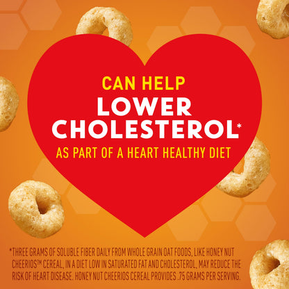 Honey Nut Cheerios, Heart Healthy Gluten Free Breakfast Cereal with Whole Grain Oats, 10.8 oz