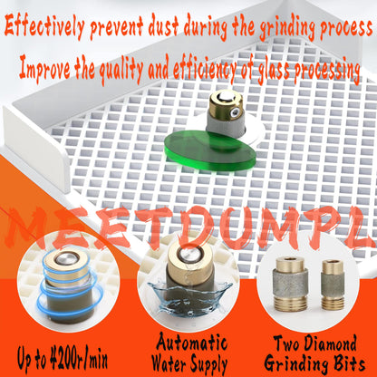 MEETDUMPL Stained Glass Kit，Stained Glass Kits for Adults，Glass Grinder，Stained Glass Grinder，5/8" + 1" Diamond Grinder Bit,100W Soldering Iron Kit,Glass Cutter Tool Kit（Patent has been registered）(7)