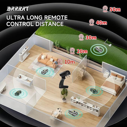 BRRRRT 4WD High Speed RC Drift Car1:24 Remote Control Car20KM/H Mini RC Drift Car with LED LightsAdjustable High Speed/Low Speed Drift CarExtra Drifting TiresBirthday Gifts for Kids Gift 6+