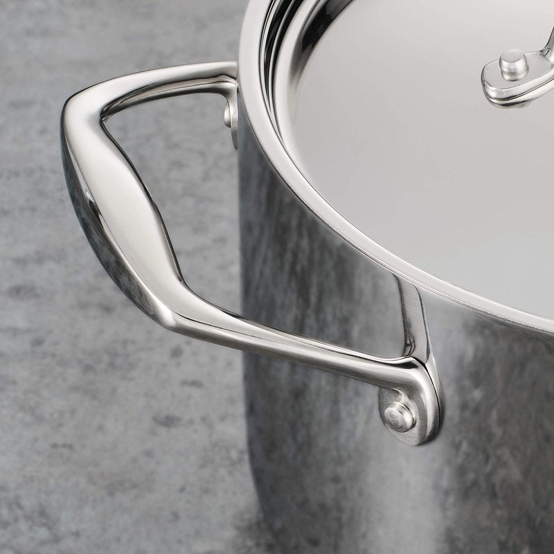 Tramontina Signature Tri-Ply Clad Stainless Steel 3-Quart Saute Pan with Lid, Induction-Ready Cooking Pan, Dishwasher-Safe, NSF-Certified, Made in Brazil