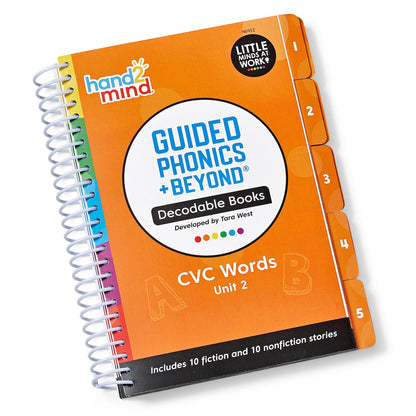 hand2mind Guided Phonics + Beyond Decodable Books Unit 2, CVC Books for Beginning Readers, Science of Reading Classroom Materials, Learn to Read Leveled Readers, Preschool Curriculum for Teachers