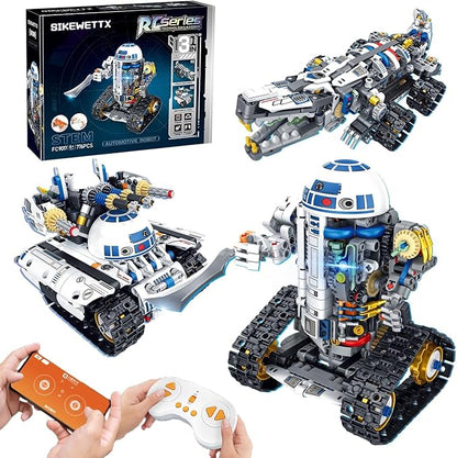 3 in 1 STEM Robotics Building Kit 776 PCS APP/Remote Control Robot Space Wars Toy Building Block Sets Compatible with Lego Robotics Control &amp Programming Robot Birthday Gifts for Boys Age 8-14+