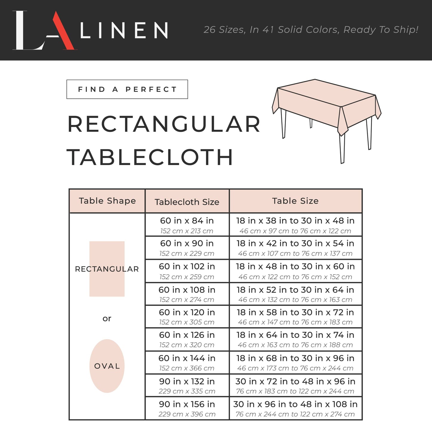 LA Linen Polyester Poplin Rectangular Tablecloth, 60 by 102-Inch, Green Emerald