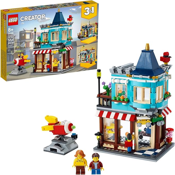 LEGO Creator 3in1 Townhouse Toy Store 31105 Cool Buildable Toy for Kids Building Kit (554 Pieces)