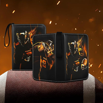 Football Card Binder2025-2026 Sports Trading Card with Sleeves Holder Album990 Pockets Rugby Card Holder Sheets Display Storage Protectors for Collectors Boys and Girls Gift