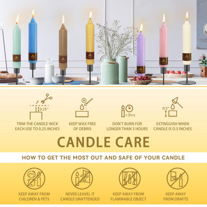 Beeswax Taper Candles 7 inch Beeswax Taper Candlesticks 4 PCS Short Candlesticks Smokeless Tapered Candle for Home Dinner Party Decoration - 8 Hour Burn Time