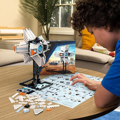 Nubee Ghost Shell Building Blocks for Kids Ages 9+ Generalist Shell Building Toy Sets Featuring a Display Stand Lightfall Model Toy for Adults Game Fans (378 Pieces)