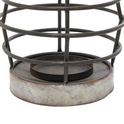 Deco 79 94656 Candle Lantern, Silver/Gray