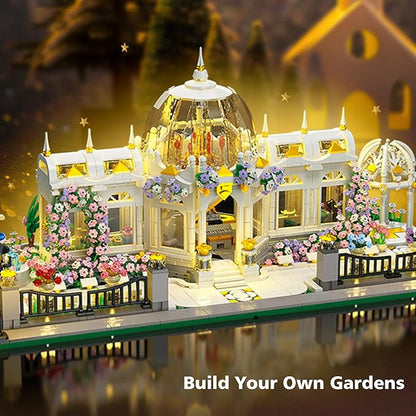 Oichy Flower House Building Set Botanical Garden Building Toy Romantic Greenhouse Model Kit Christmas Birthday Gift for Adults and Girls (2397PCS)