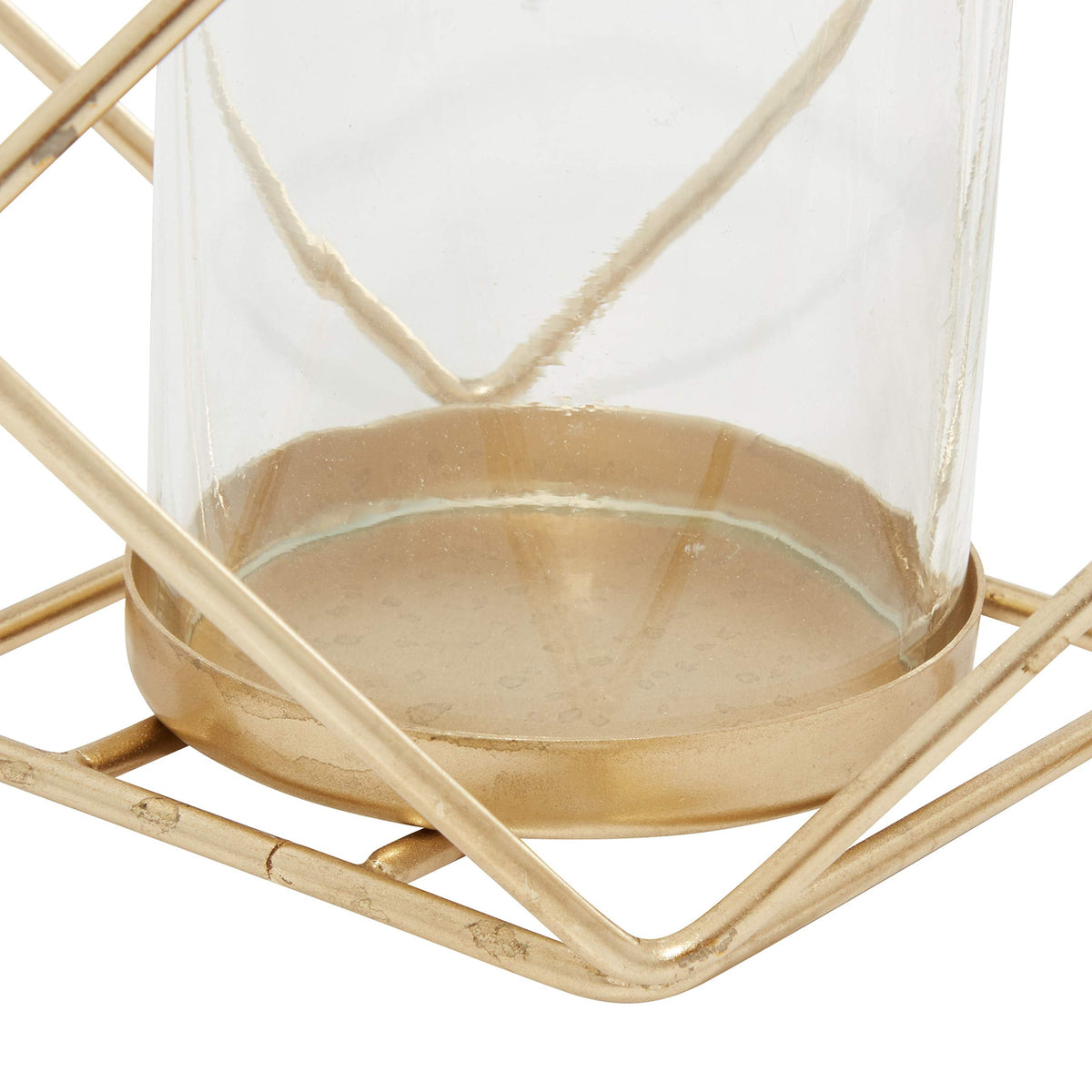 Deco 79 Modern Metal Solid Candle Holder, 15" x 5" x 5", Gold
