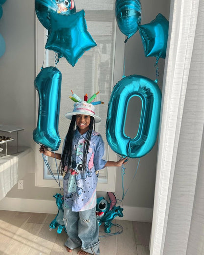 Blue Number 17 Balloon 40 inch, 17 Number Balloons, 17th Blue Birthday Decorations for Girls Boys Kids, 17 Year Old Blue Party Supplies