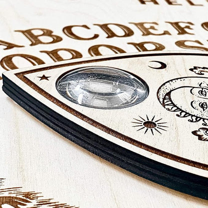 Medium Classic - Wooden Spirit Board - Spirit Board - Handmade Talking Spirit Board With Wooden Planchette - Handmade Wooden Premium Quality Talking Board (Medium Classic Style)