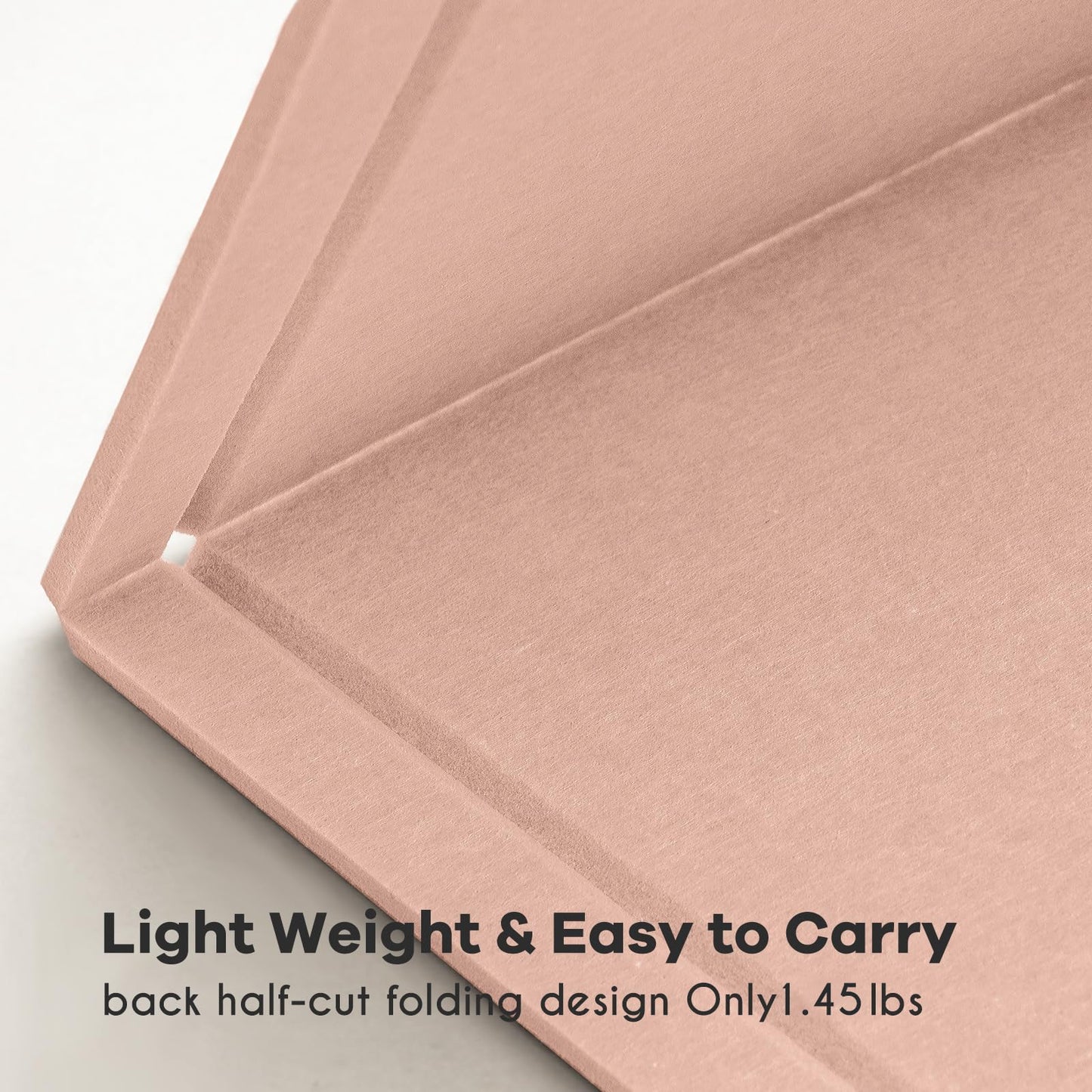 Lightomorrow Bulletin Board, 36 x 24 inches Felt Board - Decorative Pin Board, Cork Board Alternative for Wall, 3' x 2' Foldable Self-Adhesive Vision Board Prayer Board with 20 Pushpins - Mauvey Pink