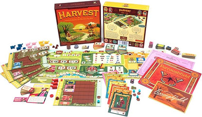 Keymaster Games Harvest | Strategy Board Game for Adults Families and Couples | Cozy Farming Experience | Easy-to-Learn | Quick 60-Minute Play for Game Night or Solo Challenge