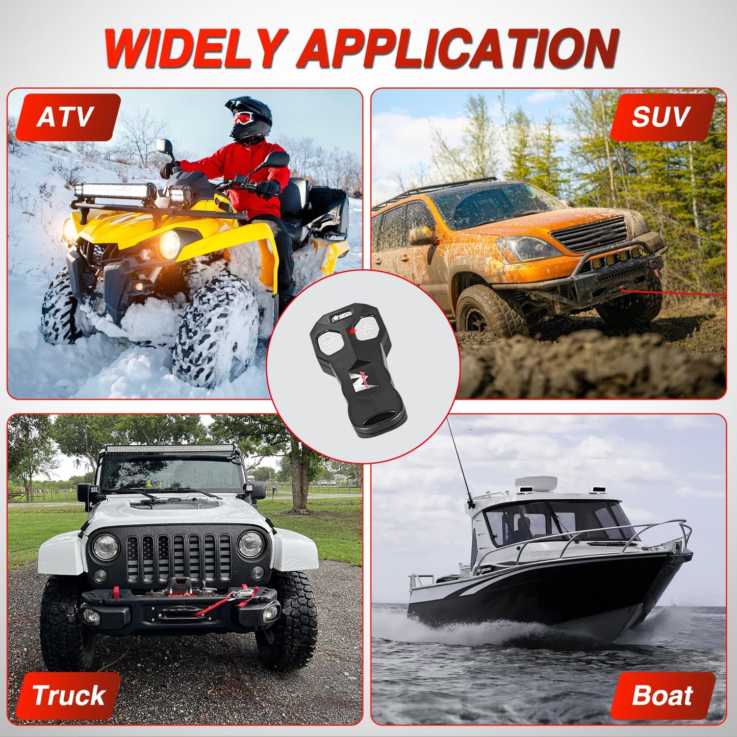 Nilight 12V Electric Winch for Jeep UTV Trailer Boat Offroad Towing ATV Winches 12000LBS IP68 Winch with Synthetic Rope Fairlead Wired Wireless Remote