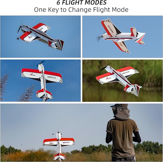 Radiolink A560 Plug &amp Play (PNP) 3D RC Airplane 580mm Wingspan with 6 Flight Modes 4 Channels Gyro Byme-A Flight Controller Brushless Motor&ampESC for Beginner &amp Experienced (No Radio/Recei