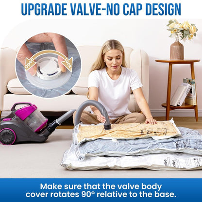 TAILI 8 Pack Vacuum Storage Bags for Comforter and Blankets, Jumbo Vacuum Seal Bags for Bedding 40x31 Inch, Space Saver Bags for Clothes, Pillows, Saving More Closet Space