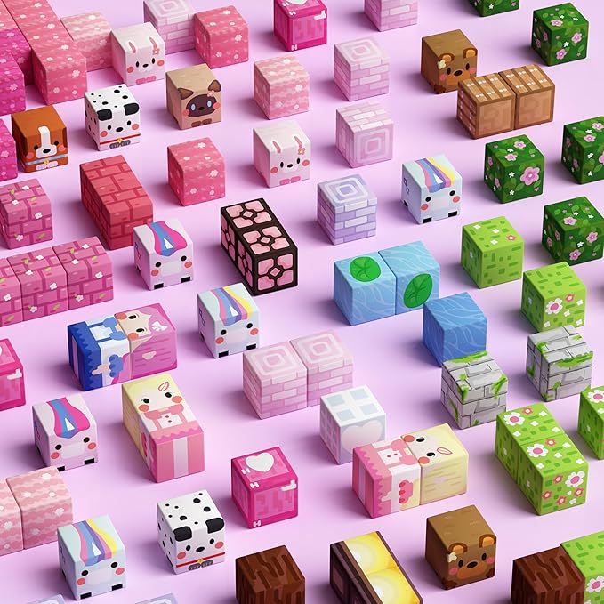 GobiDex 200PCS Magnetic Blocks Kid Building Toys for 3+ Years Old Girls Upgraded STEM Sensory Gifts for Princess Kids Magnets Game for Toddler