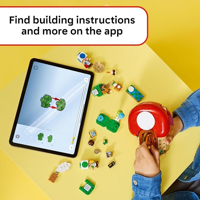 LEGO Super Mario Party at Toad’s House Building Toy - Pretend Play Set for Boys &amp Girls Ages 7+ - Kids Building Blocks with Digital Action &amp 2 Toad Toy Figures - Gift Idea for Birthdays - 720