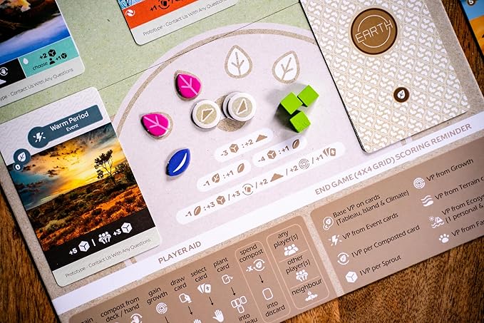 Inside Up Games Earth: Abundance Expansion | Board Game Expansion | Ecosystem Building Card Drafting Action Selection | 1 to 6 Players | 45-90 Minute Playtime | Ages 13+