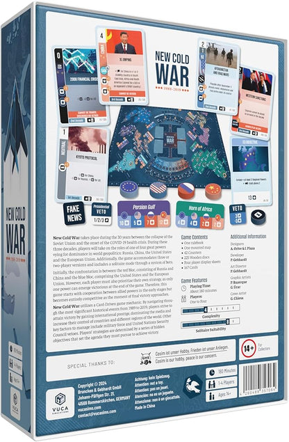 | New Cold War: 1989–2019 | Board Game | Card-Driven Geopolitical Strategy Wargame | 1–4 Players | Solo &amp Team Modes