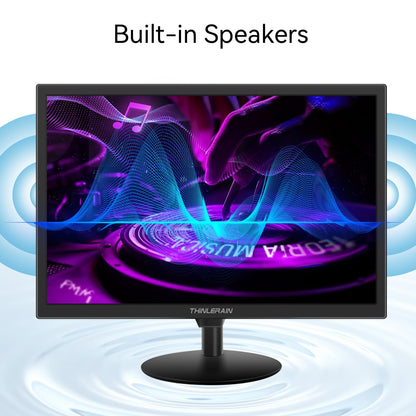 Thinlerain 19 inch Computer Monitor 1440x900 PC Monitor with HDMI VGA AV BNC USB Ports, 60Hz, 5Ms, VESA, Display Build-in Speakers for Office Home