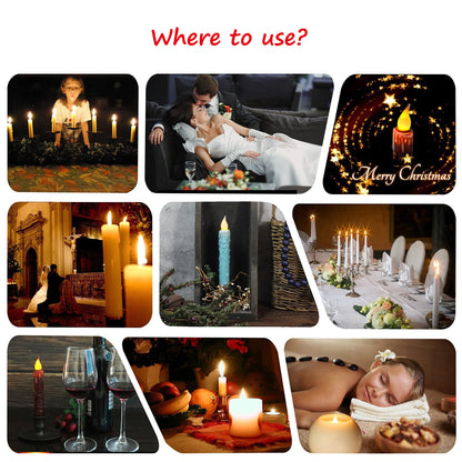 CVHOMEDECO. Real Wax Hand Dipped Battery Operated LED Timer Taper Candles Rustic Primitive Flameless Lights Decor, 6-3/4 Inch, Teal, 3 PCS in a Package