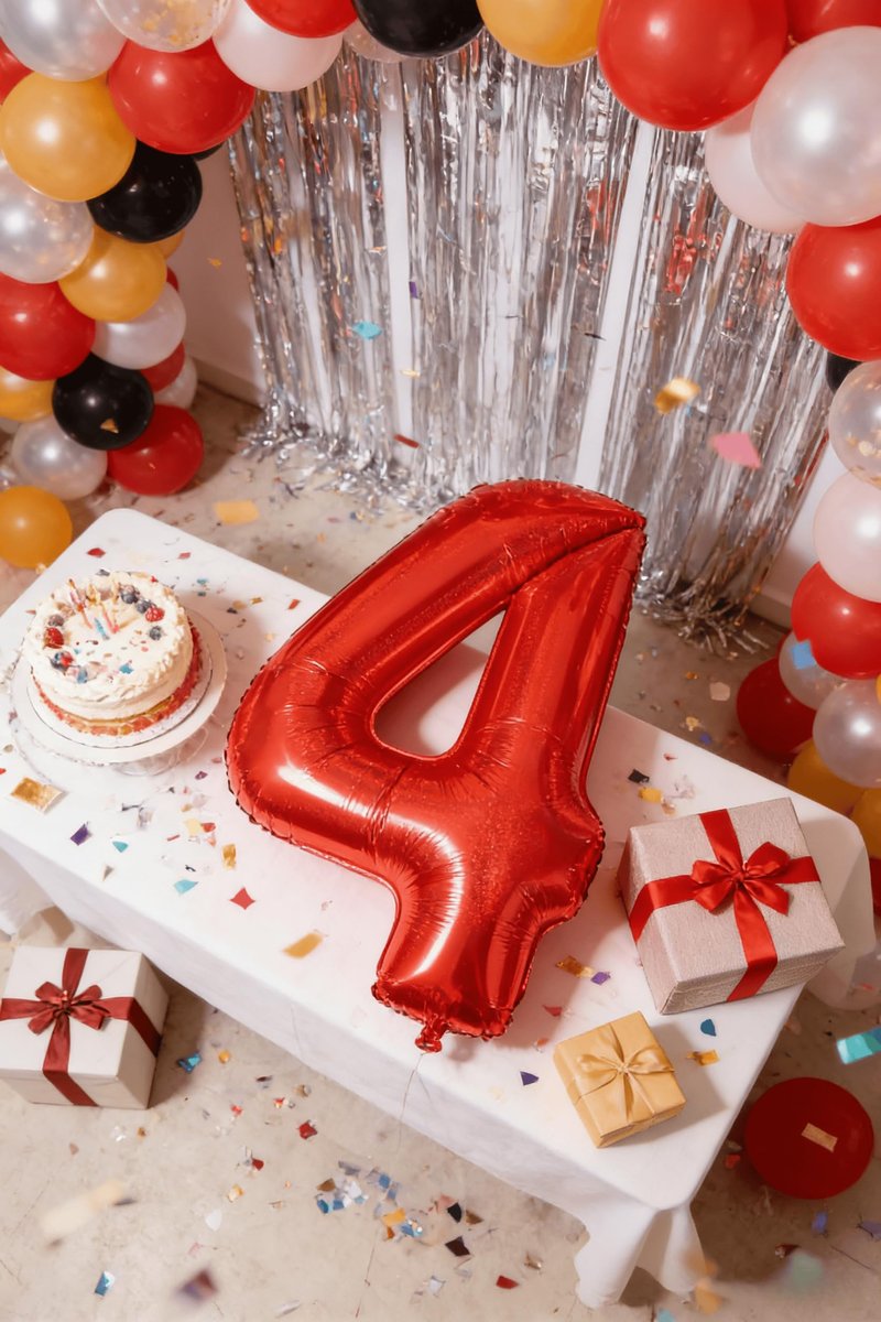 Laser Red 8 Balloon, Number Balloons 40 Inch, 8th Birthday Decorations for Girls, Birthday Balloons, Laser Red Party Supplies, Number 8 Balloon