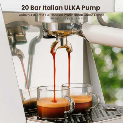 Gevi 58mm Professional Espresso Machine - PID Temperature Control & OPV System, Touch Display, 20Bar Italian Pump, Milk Frother for Barista-Quality Home Coffee, Great Gift