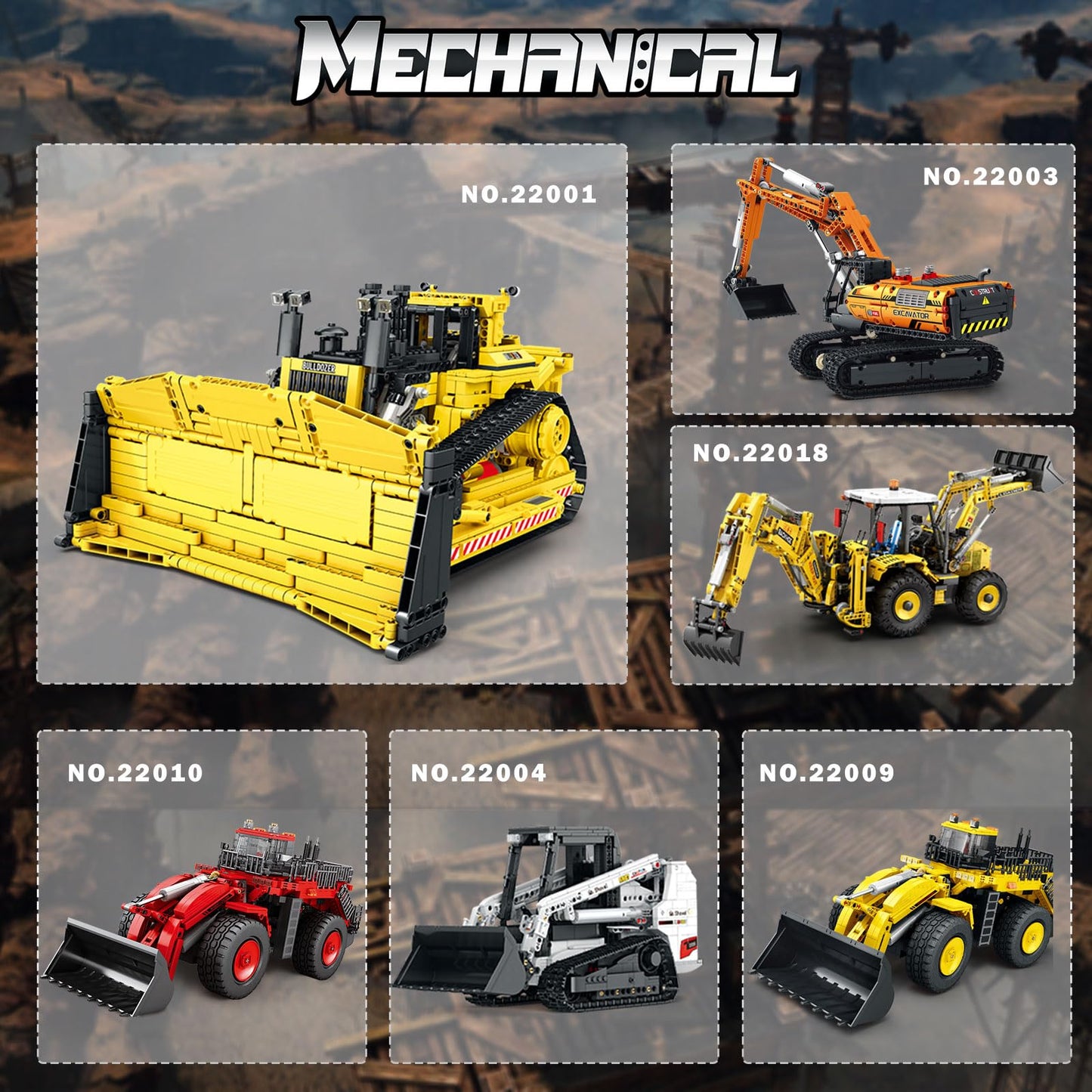Reobrix D11 Bulldozer Building Set,APP Remote Control Loader RC Bulldozer Construction Toy with 2.4GHz Multi-Player Mode 22001,Tractor Sets for Birthday,1836PCS