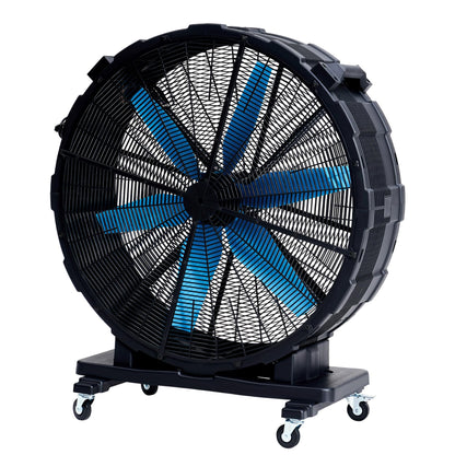 Albott 42 Inch Industrial Drum Fan, 750W High Velocity Plastic Floor Fan with Wheels and 3 Speeds, 17,660 CFM Strong Airflow for Commercial Space, Garage, Workshop, Warehouse, Factorie, and Basement