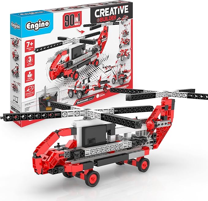 Engino- Inventor STEM Toys 90 Motorized Models Building Toys for Kids 7+ Engineering Kit Stem Projects Learning &amp Education Set Gifts for Boys &amp Girls