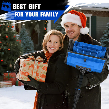 VOTLEMI Cordless Snow Shovel, 13 Inch Electric Snow Shovel with Directional Plate, Brushless Cordless Snow Blower for Pathway, Patio, Deck, Driveway, Blue